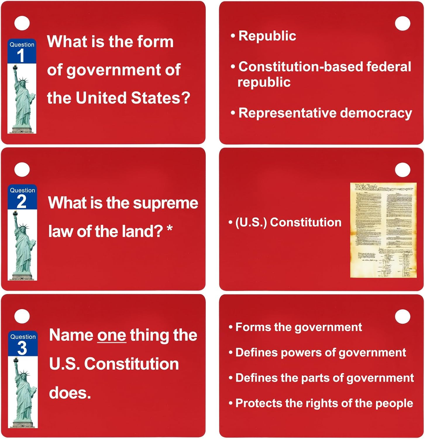 US Citizenship Flash Cards for Naturalization Test,128 USCIS Civics Questions