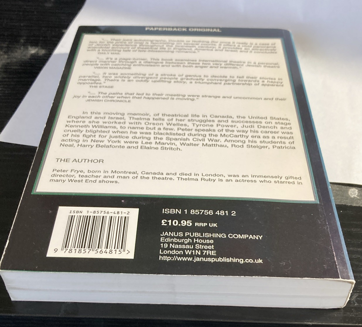 Double Or Nothing,signed By Thelma Ruby,1997,TPB