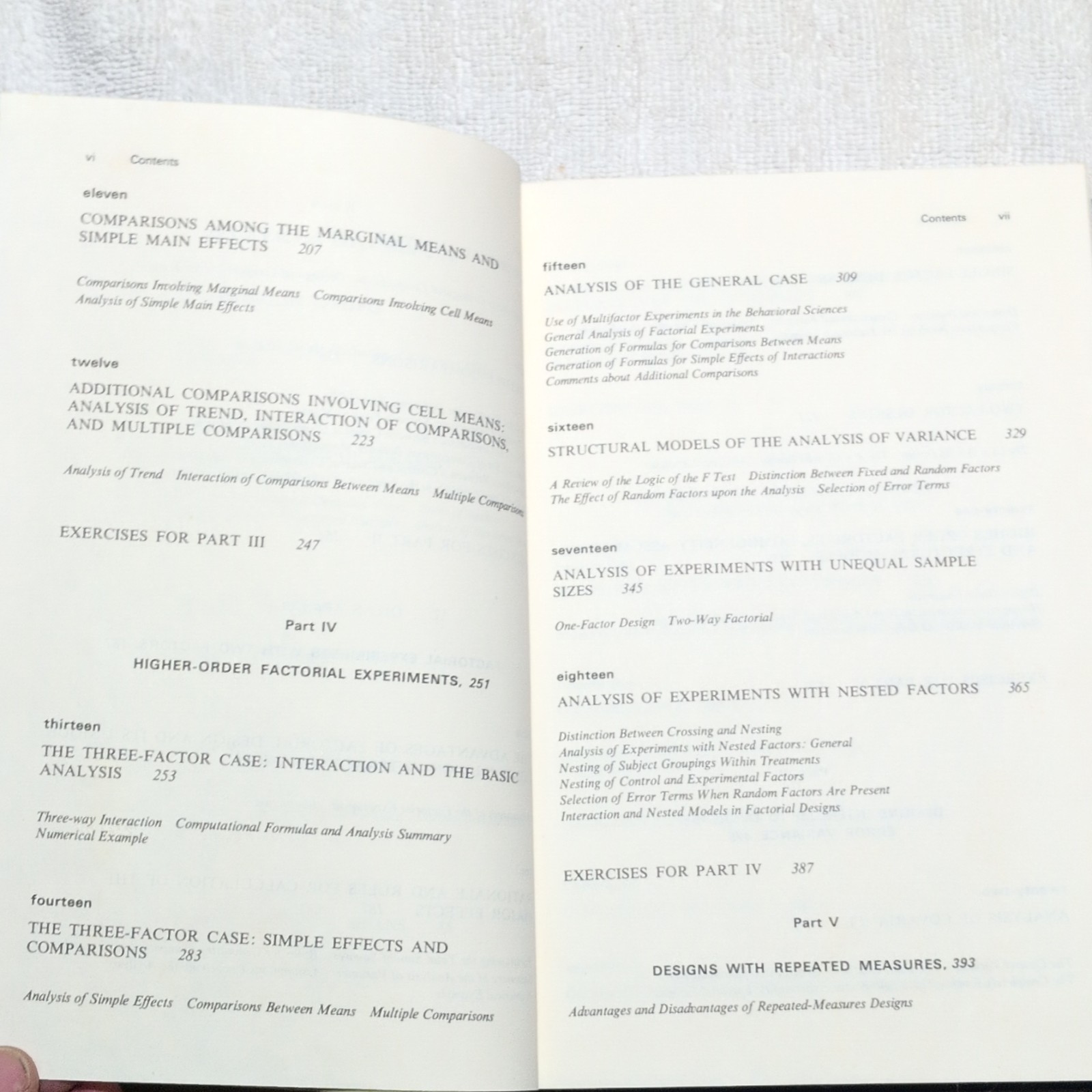 Prentice-Hall Design and Analysis by Geoffrey Keppel, 1973, Hardcover