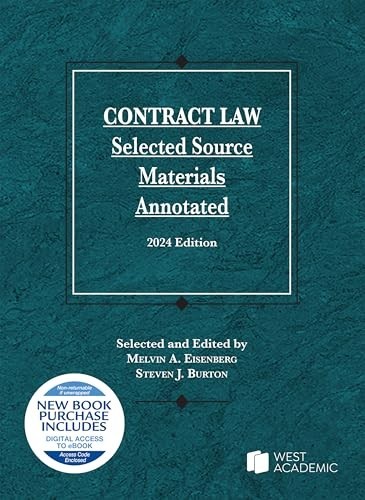 Contract Law, Selected – Paperback, by Eisenberg Melvin; Burton – Very Good