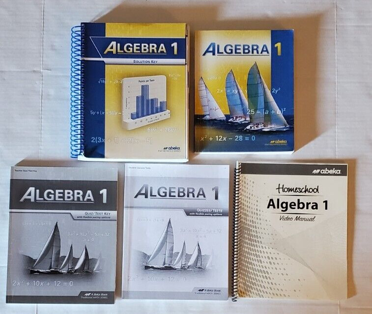 Abeka Algebra One 1st Edition Almost Complete: See Description for Details