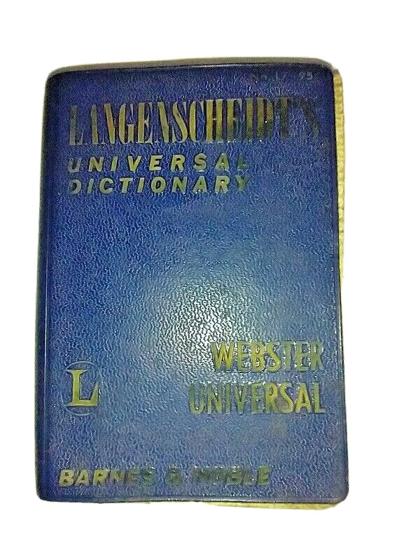 LANGENSHEIDT’S Dictionary Pocket Size The Universal Webster 22nd Edition 1966