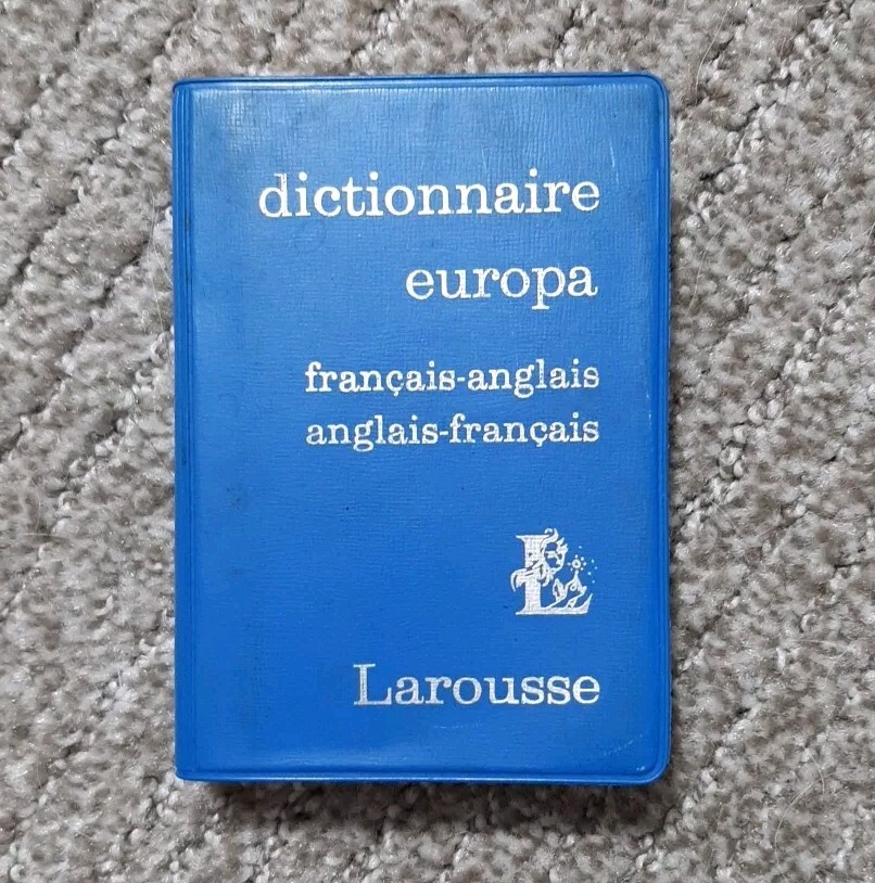 Larousse Dictionnaire Europa FRENCH-ENGLISH Pocket Dictionary 1962 Vintage 3″x4″