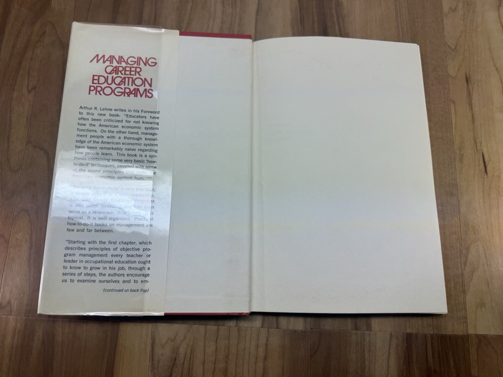 Managing Career Education Programs 1973 HC W/ DJ Stadt•Bittle•Kenneke•Nystrom