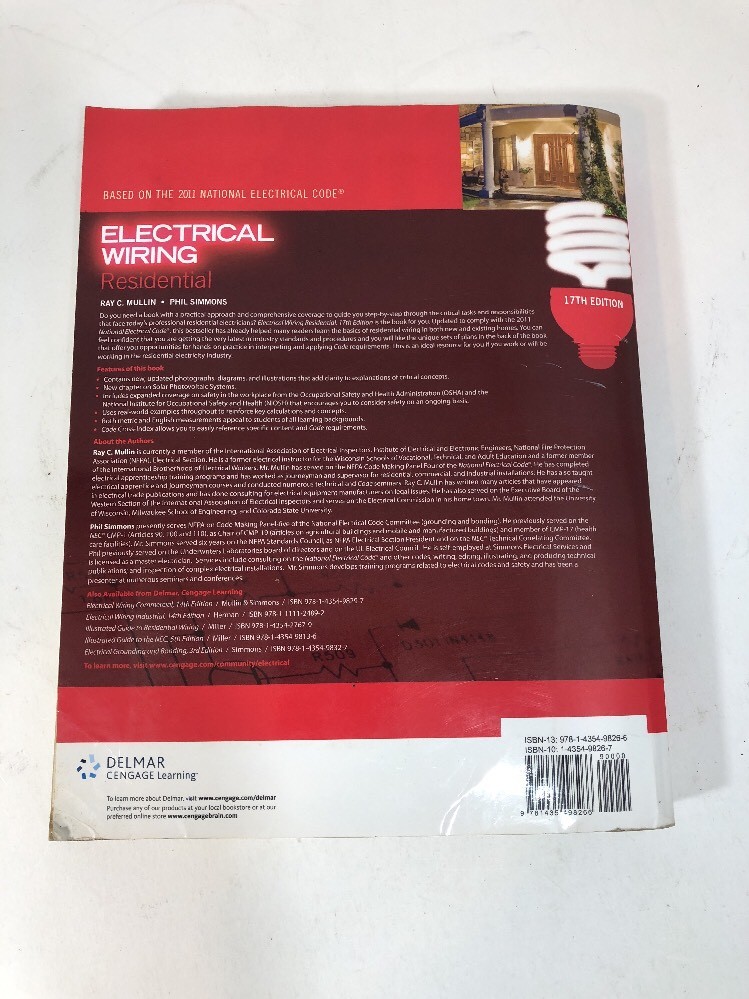Electrical Wiring Residential by Phil Simmons and Ray Mullin (2011, Paperback)