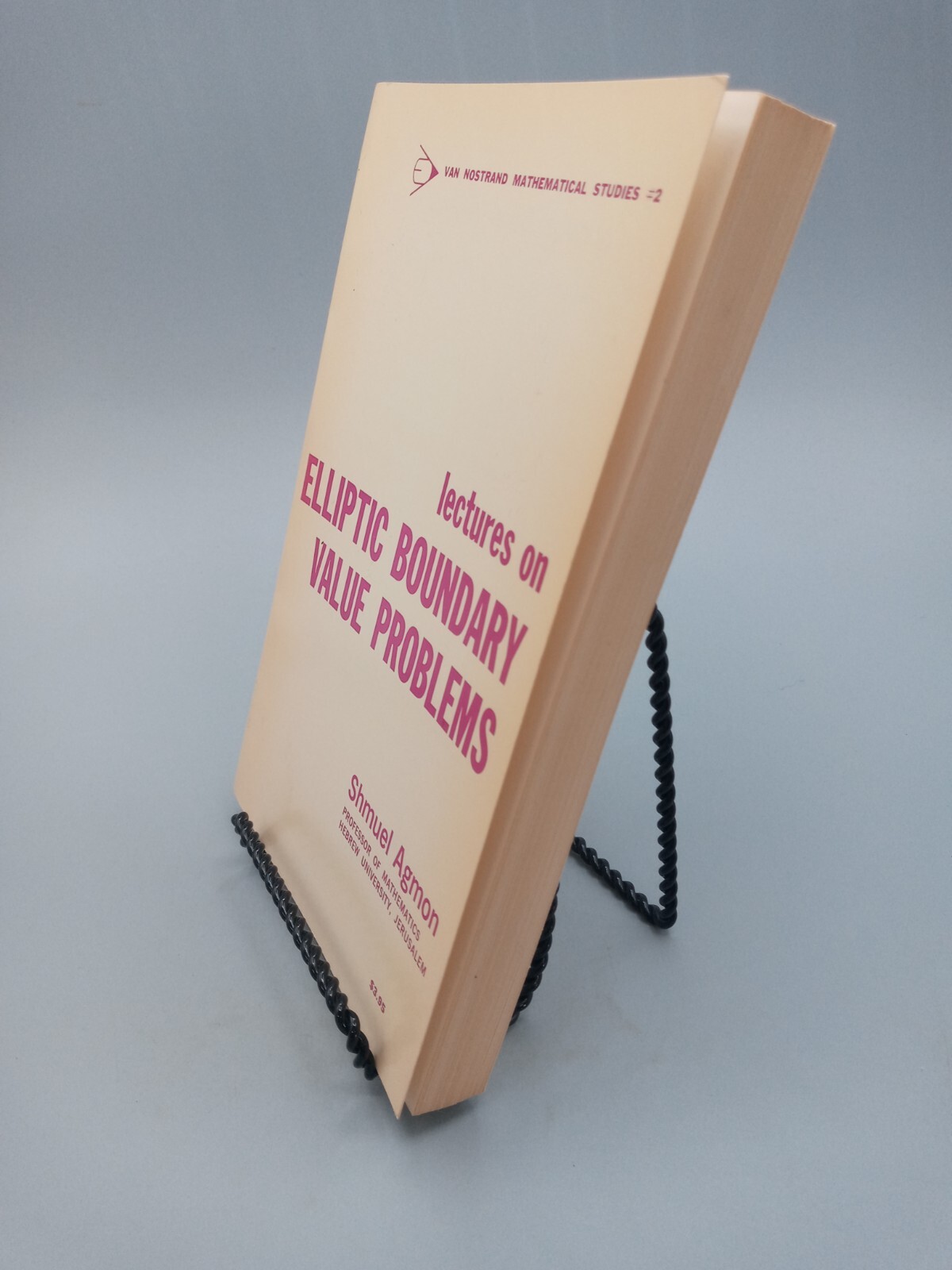 Lecture on Elliptic Boundary Value Problems ~ Shmuel Agmon ~ 1965 PB