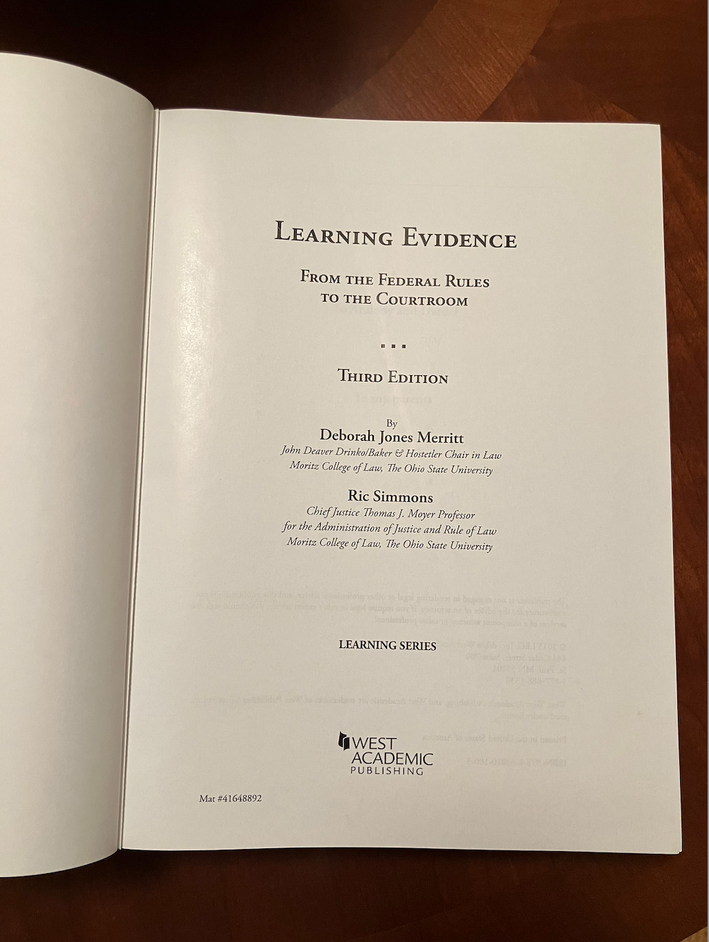 Learning Evidence – Merritt & Simmons – 3rd Edition – Excellent Condition