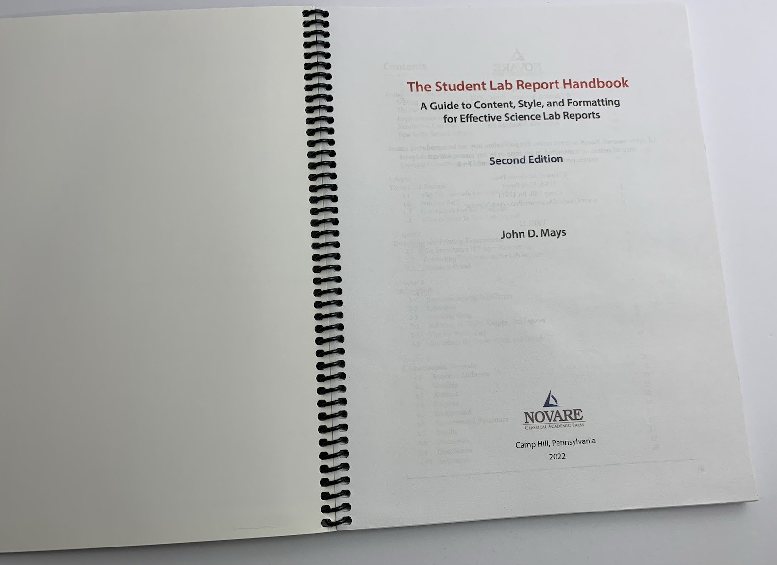 Novare Student Lab Report Handbook 2nd edition by John D. Mays