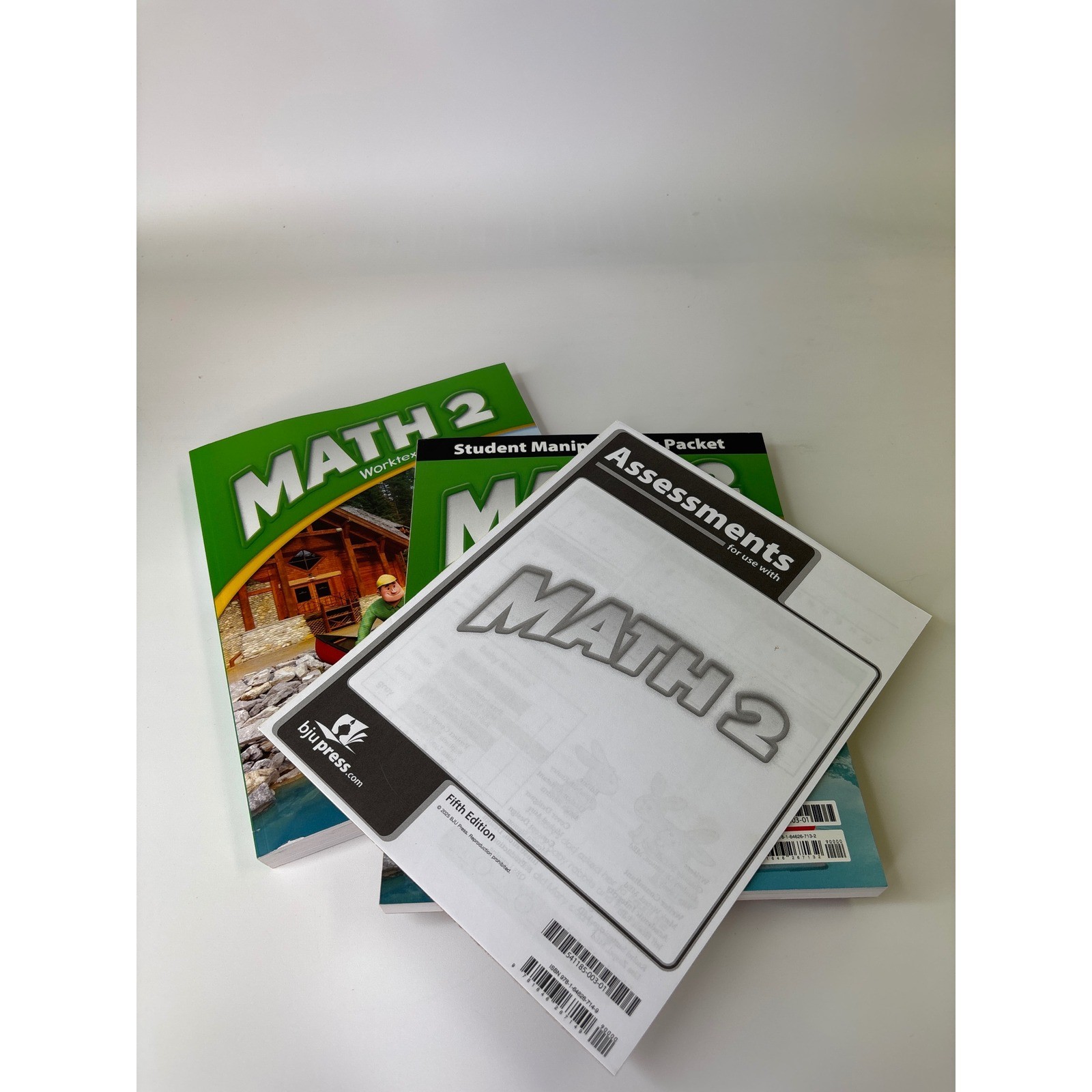 BJU Press Math 2 Fifth Edition Worktext Manipulatives Assessments Set Grade 2
