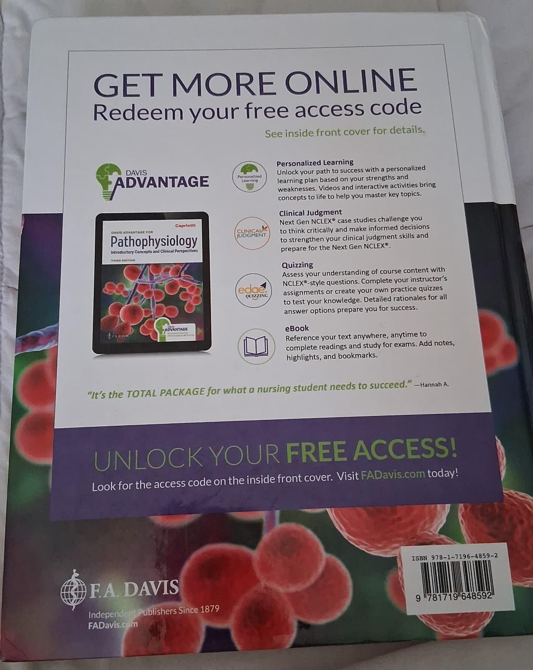 Davis Advantage for – Hardcover, by Capriotti Theresa – Very Good