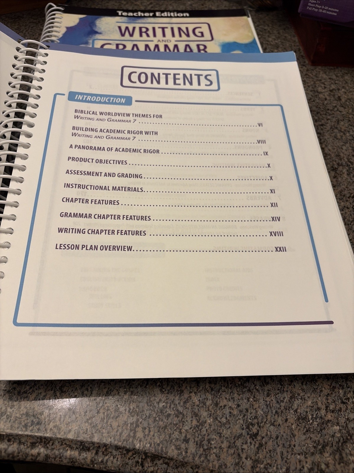 BJU Writing & Grammar 7 Teacher Ed.,Part 1 & 2, 4th Ed. & Assessment WB & Key