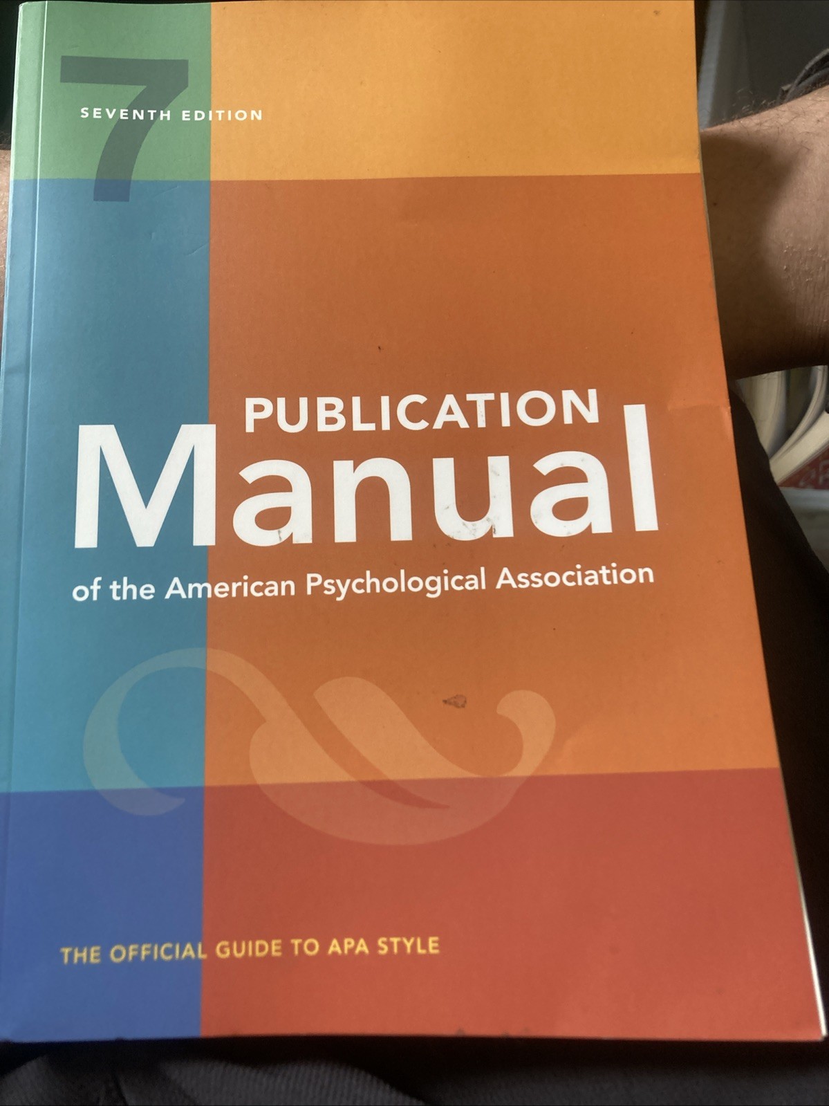 Publication Manual OFFICIAL 7th Edition of the American Psycholog