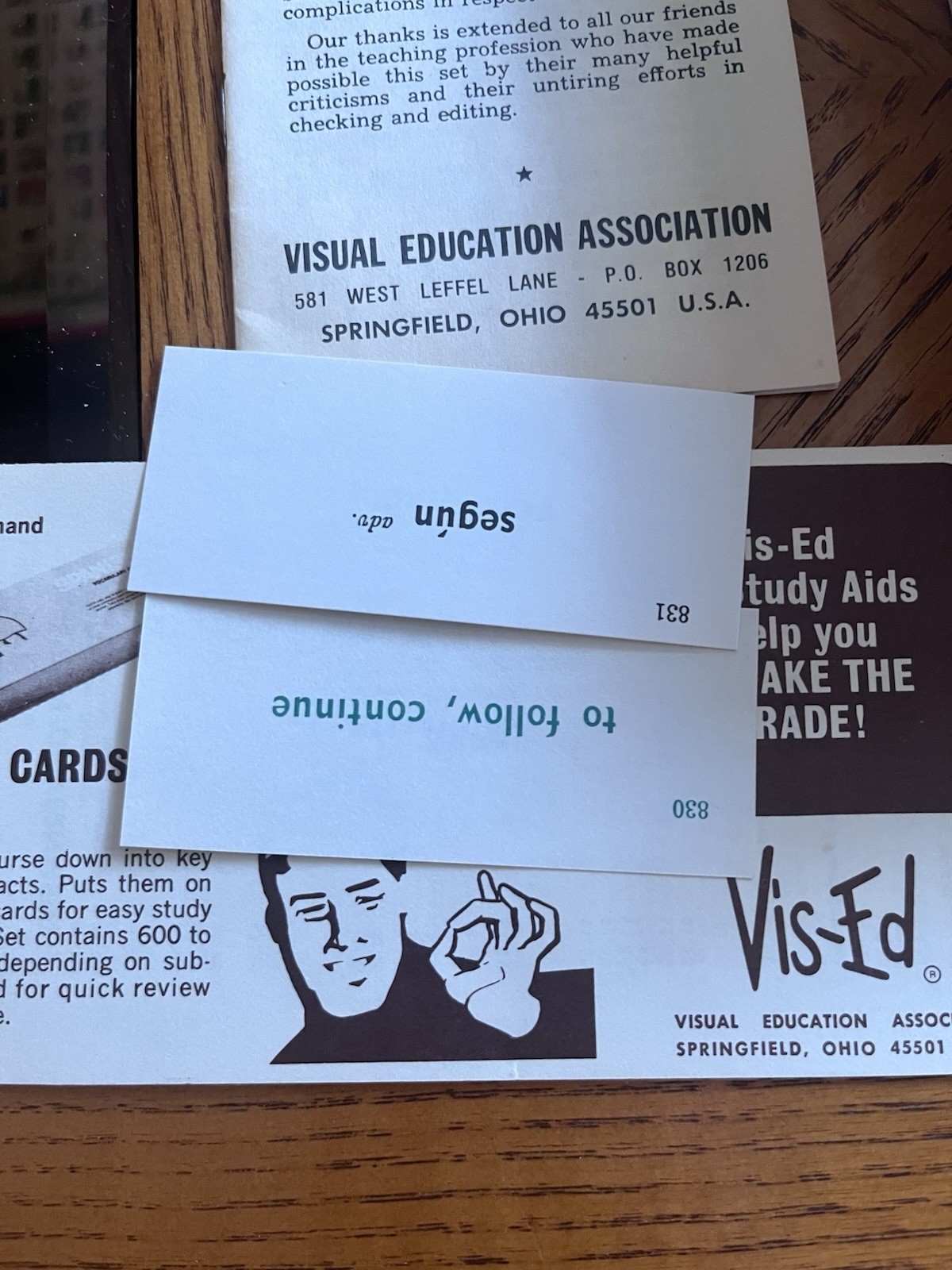 Vis-Ed Spanish Vocabulary Flashcards 1000 Cards Visual Education Association