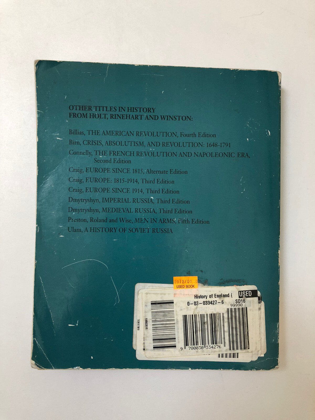 A HISTORY OF ENGLAND, VOLUME II, FROM 1603 By Stuart E. Prall & David Wilson