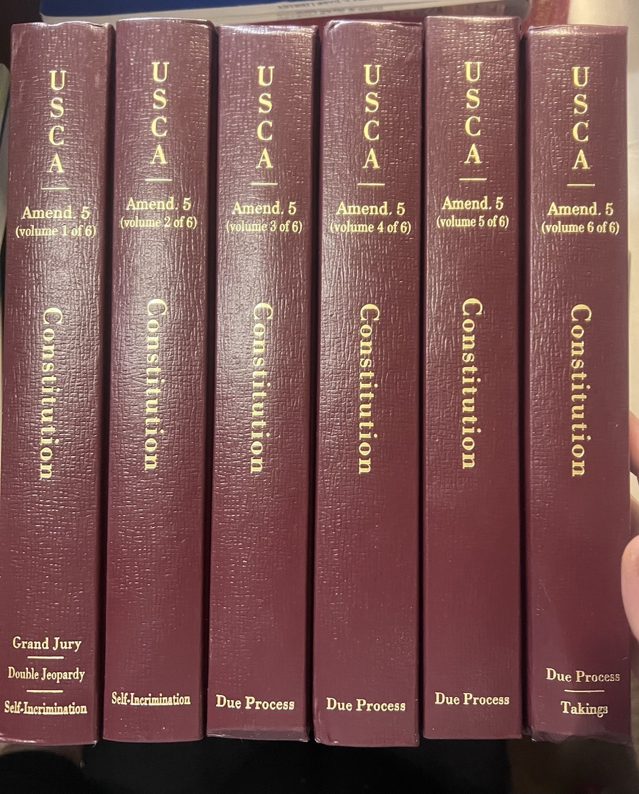United States Code Annotated, Amendment 5 Constitution Vol 1-6, 2025