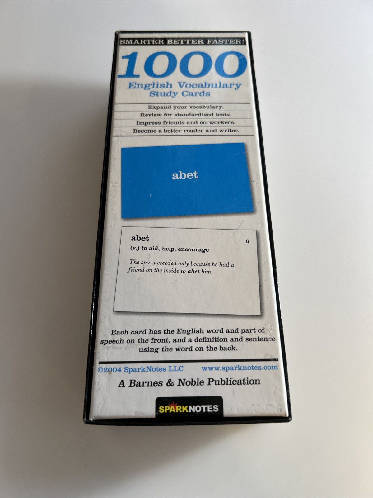 SparkNotes English Vocabulary 1000 Study Flash Cards Language Homeschool ESL za6