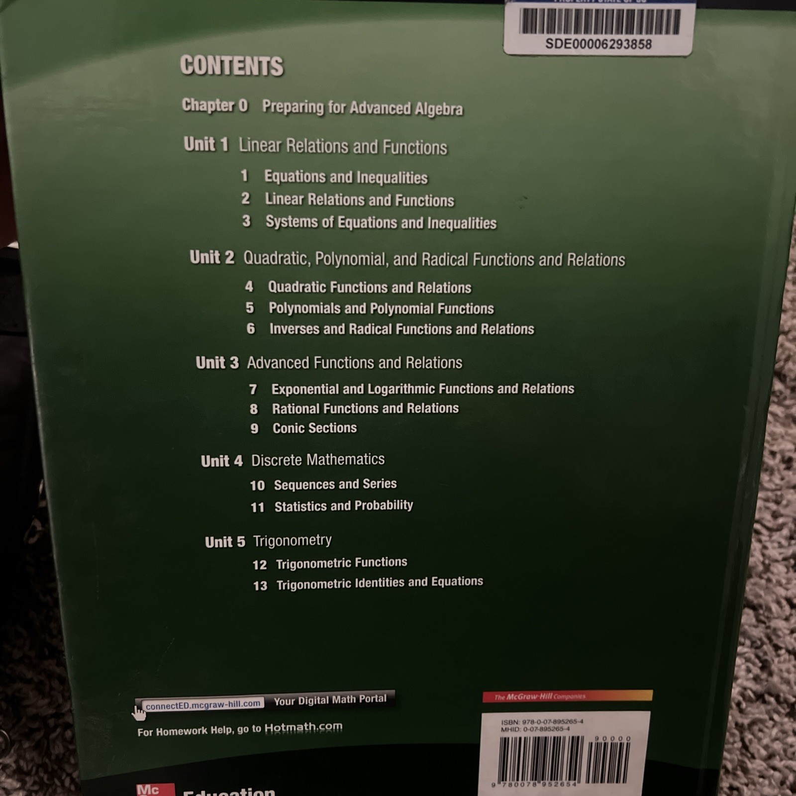 Algebra 2 Student Edition CCSS (MERRILL ALGEBRA 2) by McGraw-Hill…