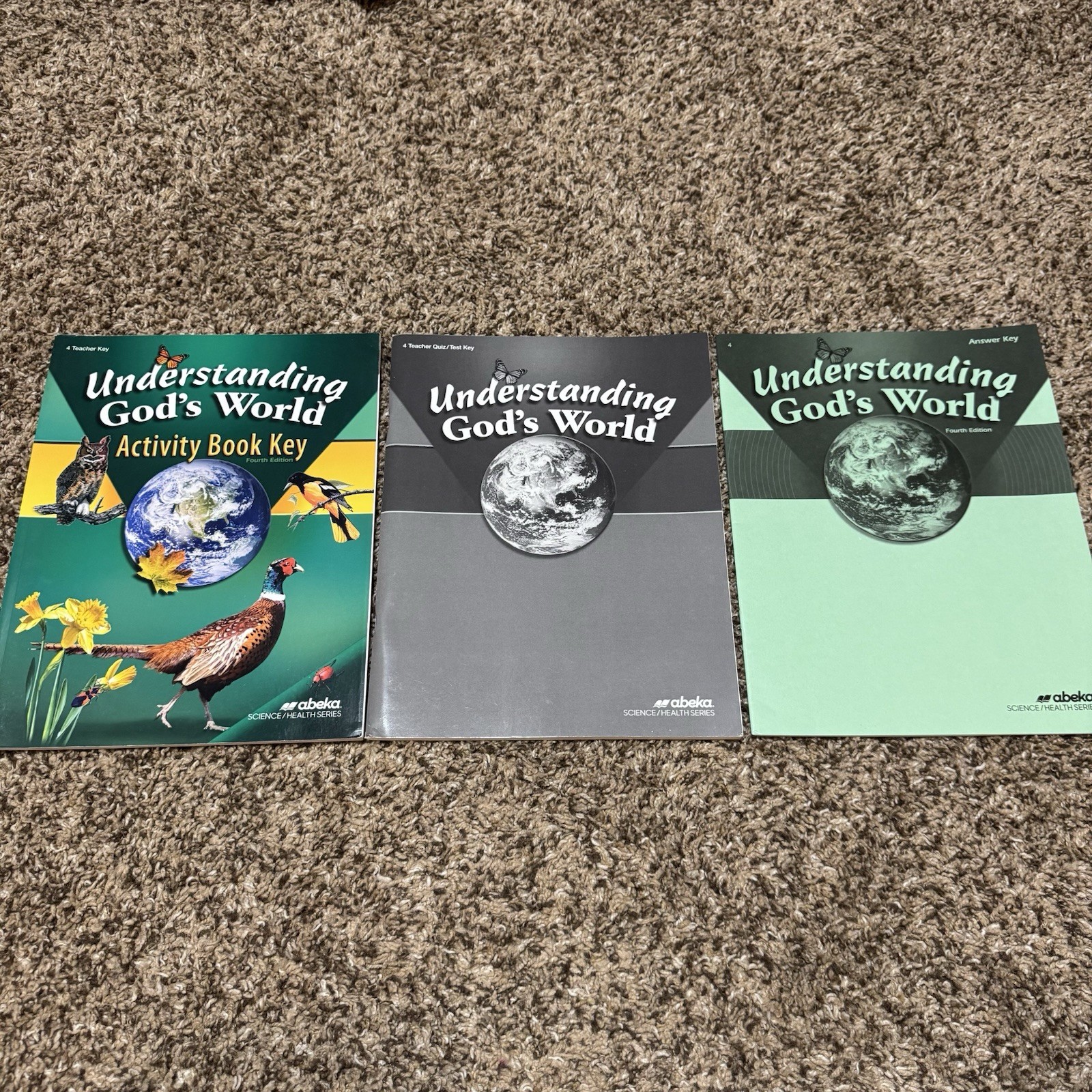 A Beka Understanding God’s World Fourth Edition 3 Book Set of keys, 4th grade