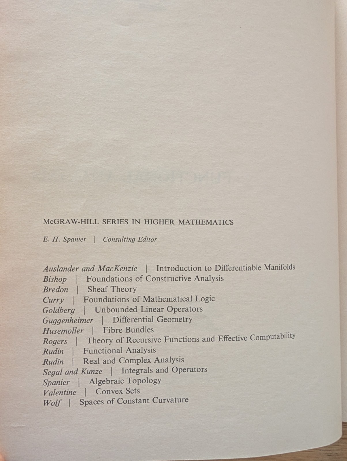 Higher Mathematics Ser.: Functional Analysis by Walter Rudin (1973, Hardcover)