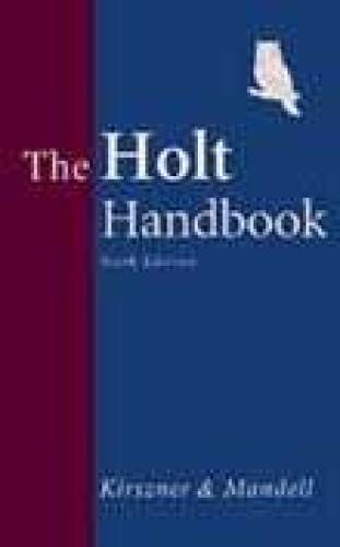 Holt Handbook – Hardcover By Kirszner, Laurie G – GOOD
