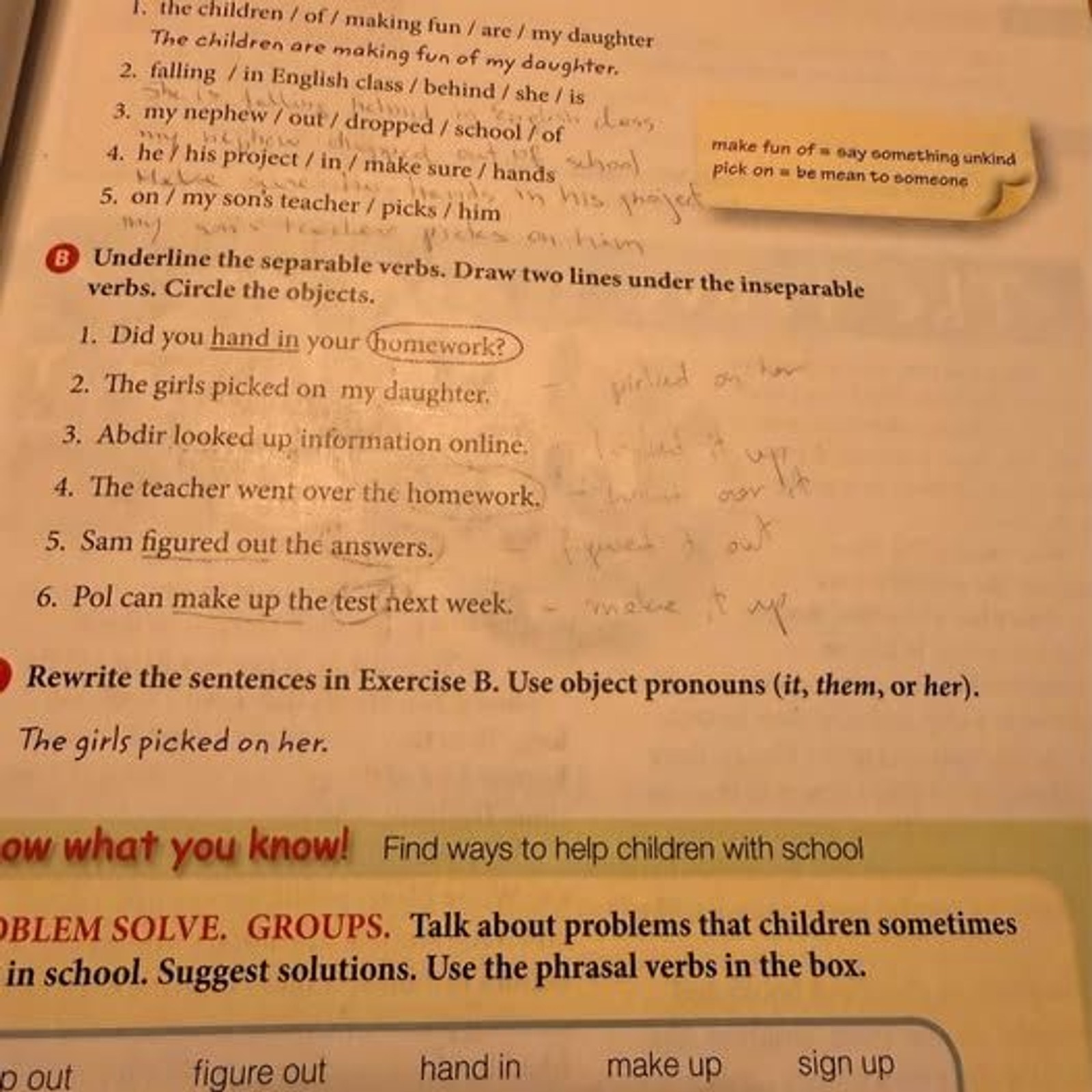 English learning book and workbook