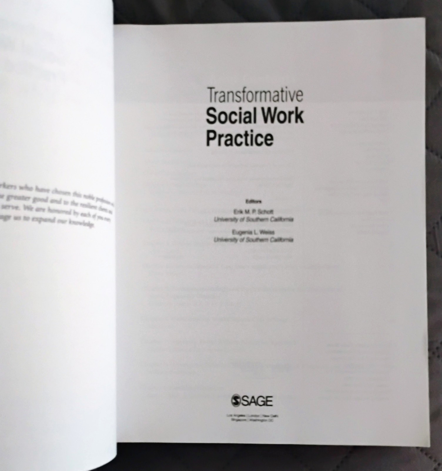 Transformative Social Work Practice – Erik Schott & Eugenia Weiss SC Sage 2016