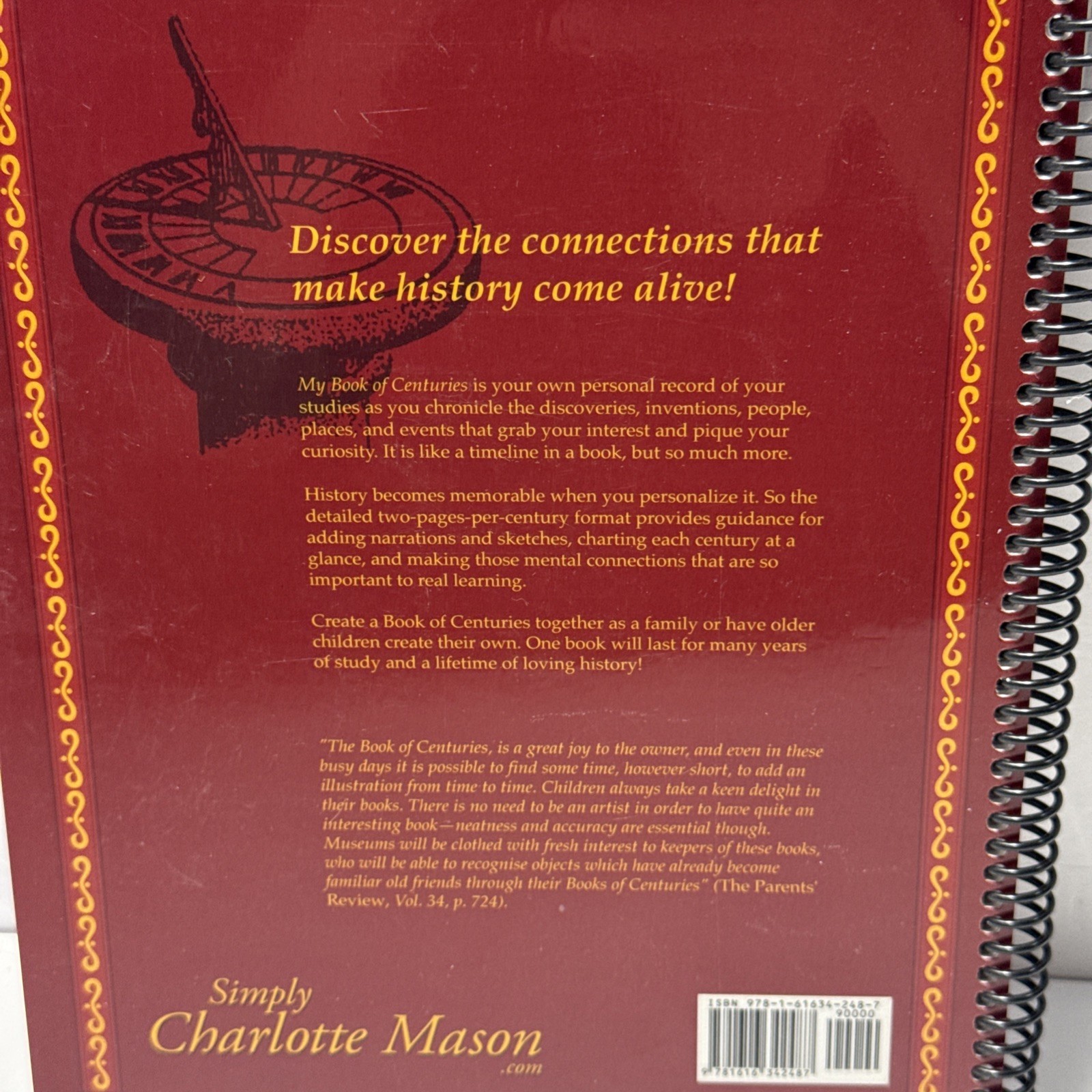 Simply Charlotte Mason My Book of Centuries Spiral Textbook History