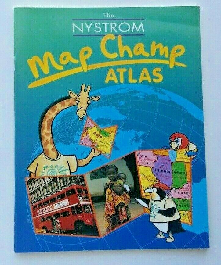 Nystrom Map Champ Atlas World Continents United States 3rd Grade 3