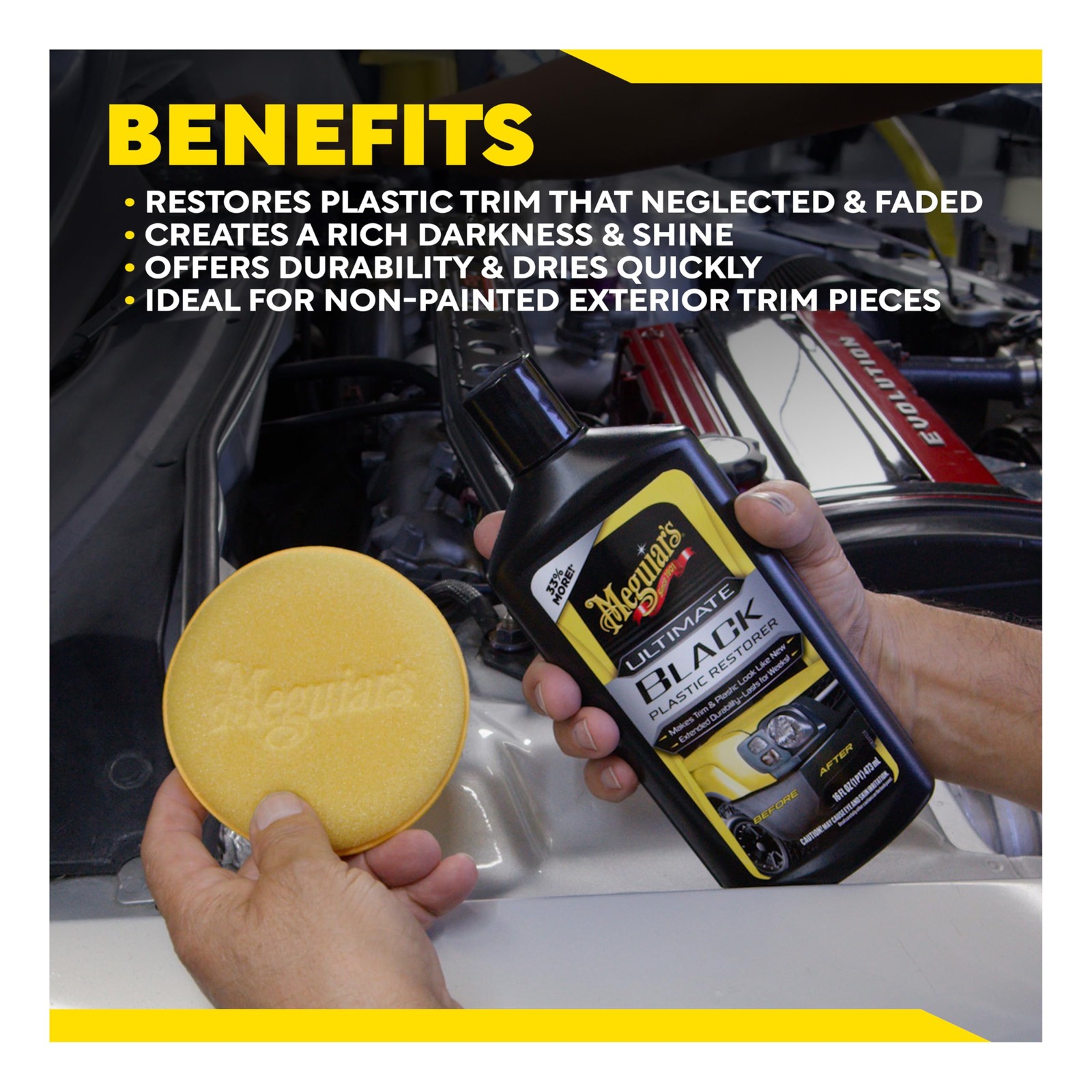 Ultimate Black Plastic Restorer, Restores Faded Auto Exterior, 16 fl oz