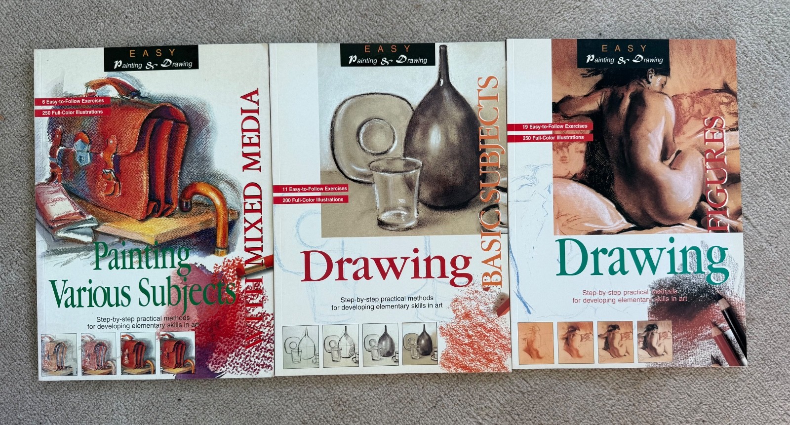 Easy Painting & Drawing Set of 3 (Drawing & Painting Various Subjects)