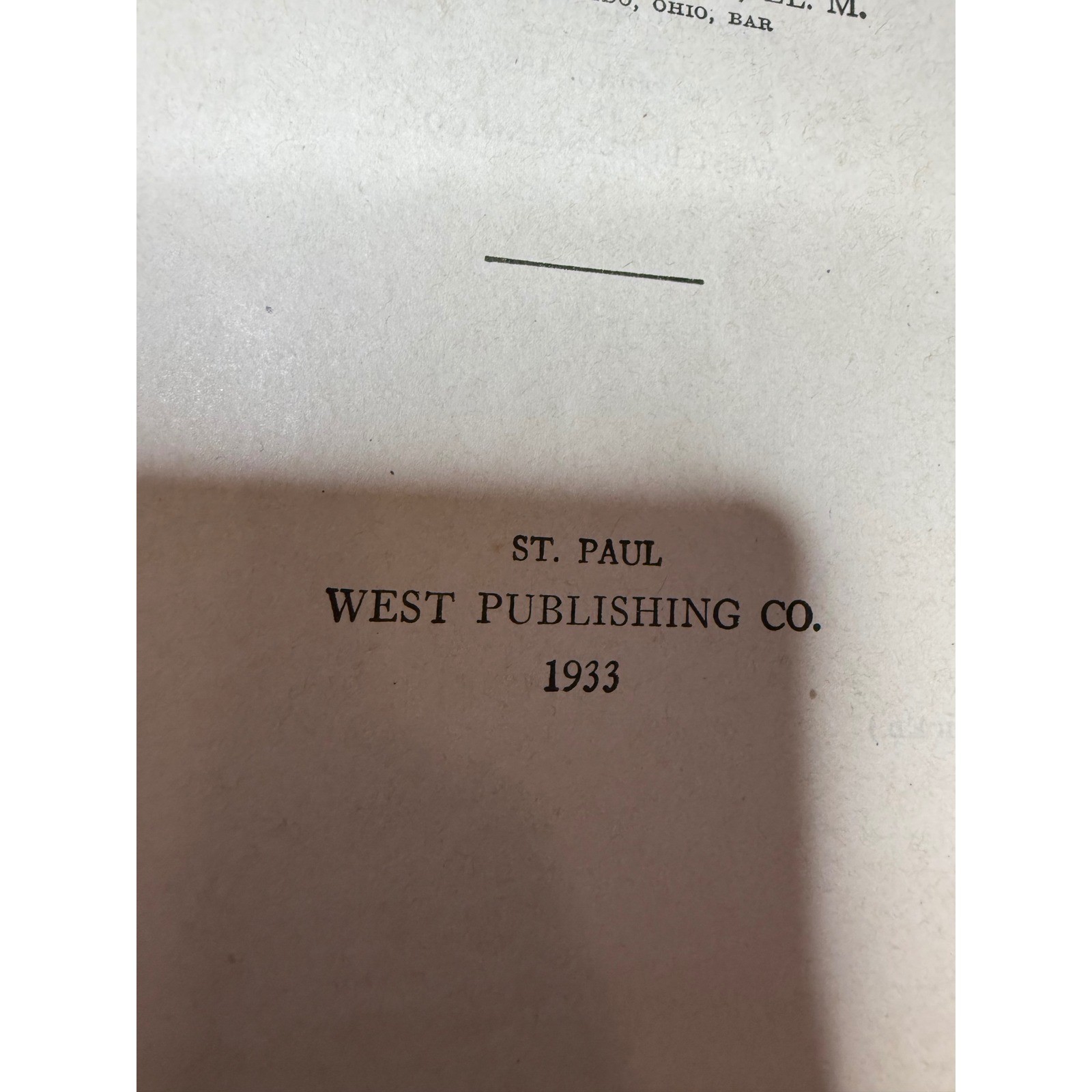 Owens Law Quizzer 1933 Sixth Edition West Publishing Co Legal Study Aid