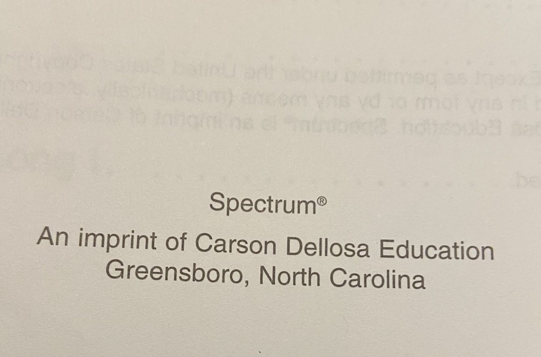Set Of 5 Carson Dellosa Spectrum Grade 1 Language Arts Workbooks Homeschool
