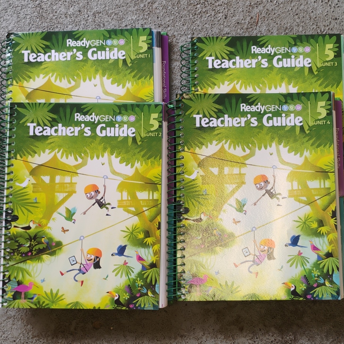 Pearson ReadyGEN Teacher’s Guide Grade 5 Units 1-4 Spiral Bound Set