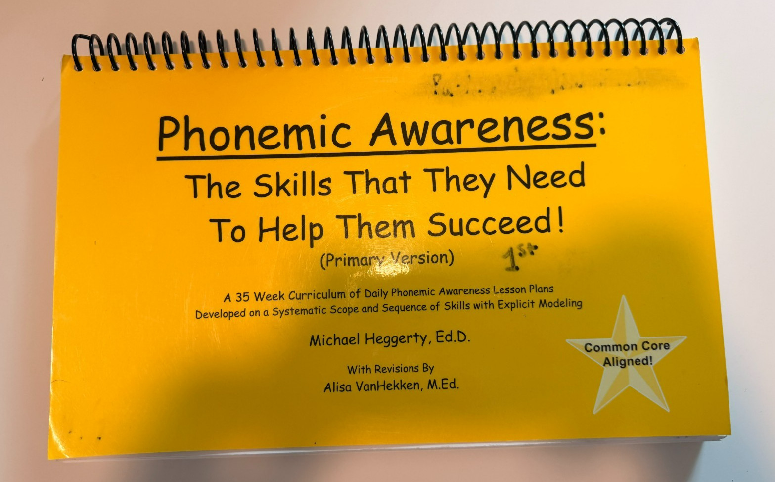 Heggerty Phonemic Awareness Primary Version 35 Week Curriculum 2014 Spiral