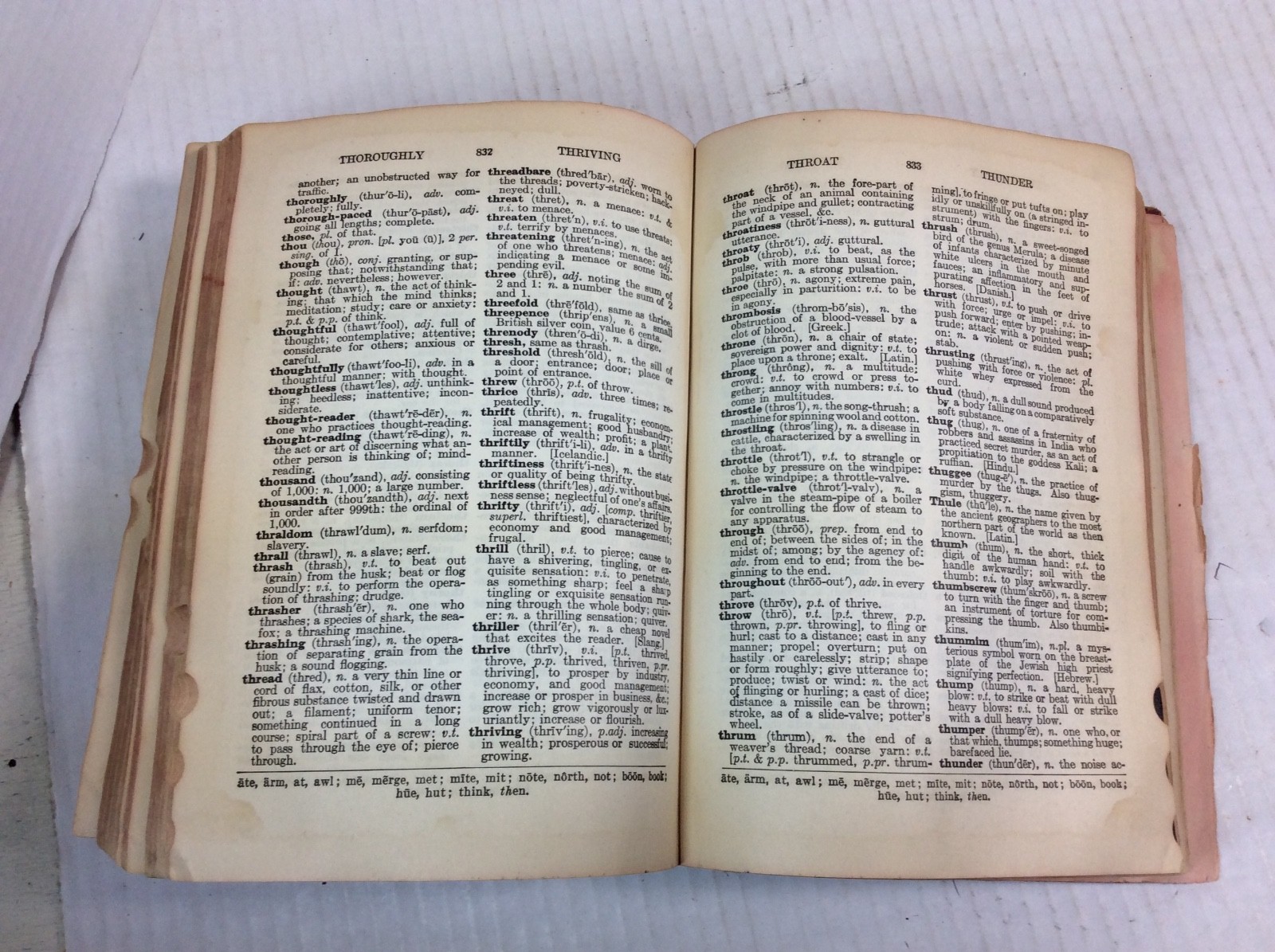 National Dictionary Self-Pronouncing 1943 Edition Noah Webster Business English