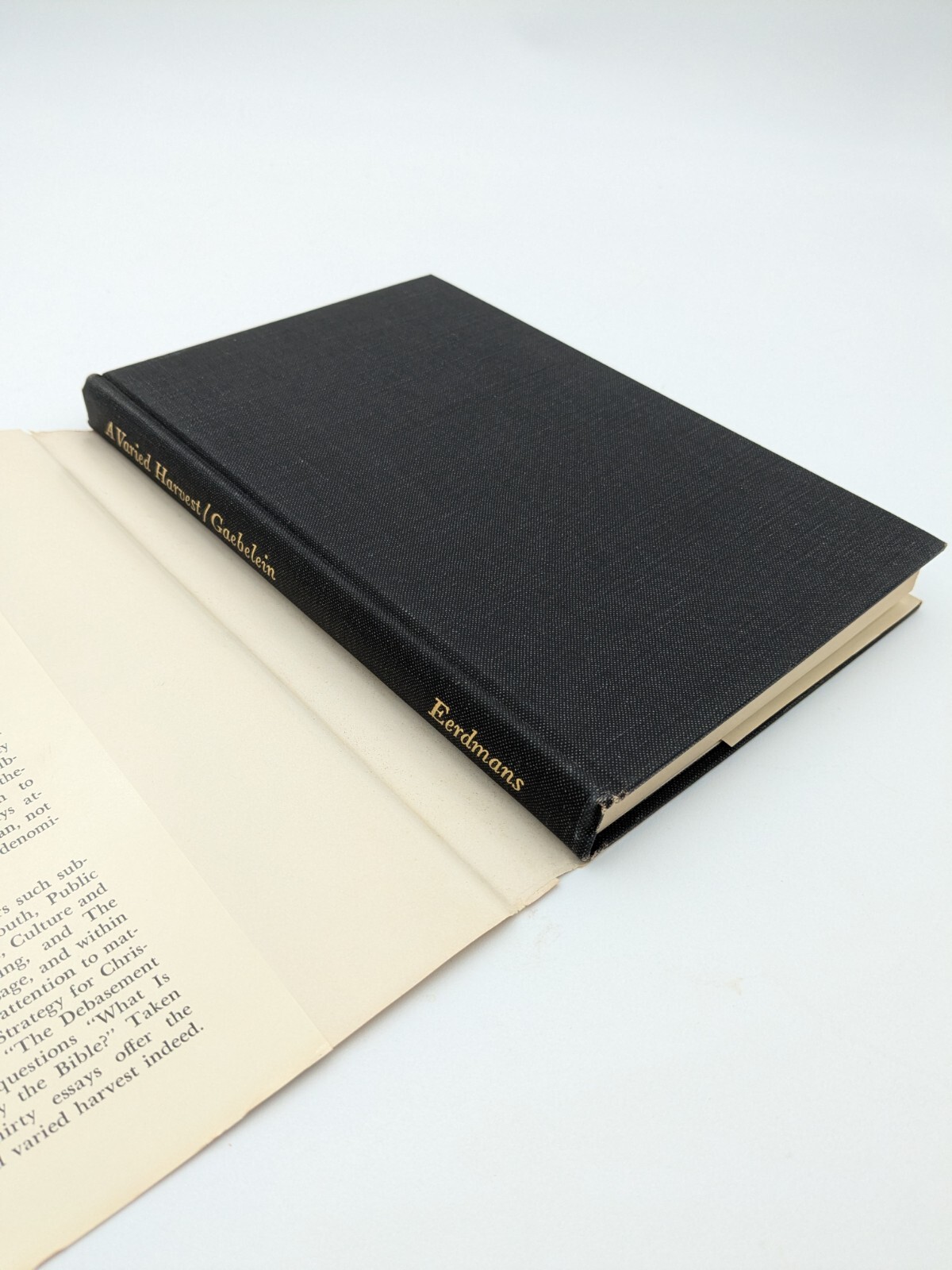Frank E Gaebelein A VARIED HARVEST Hardcover Dust Jacket 1967