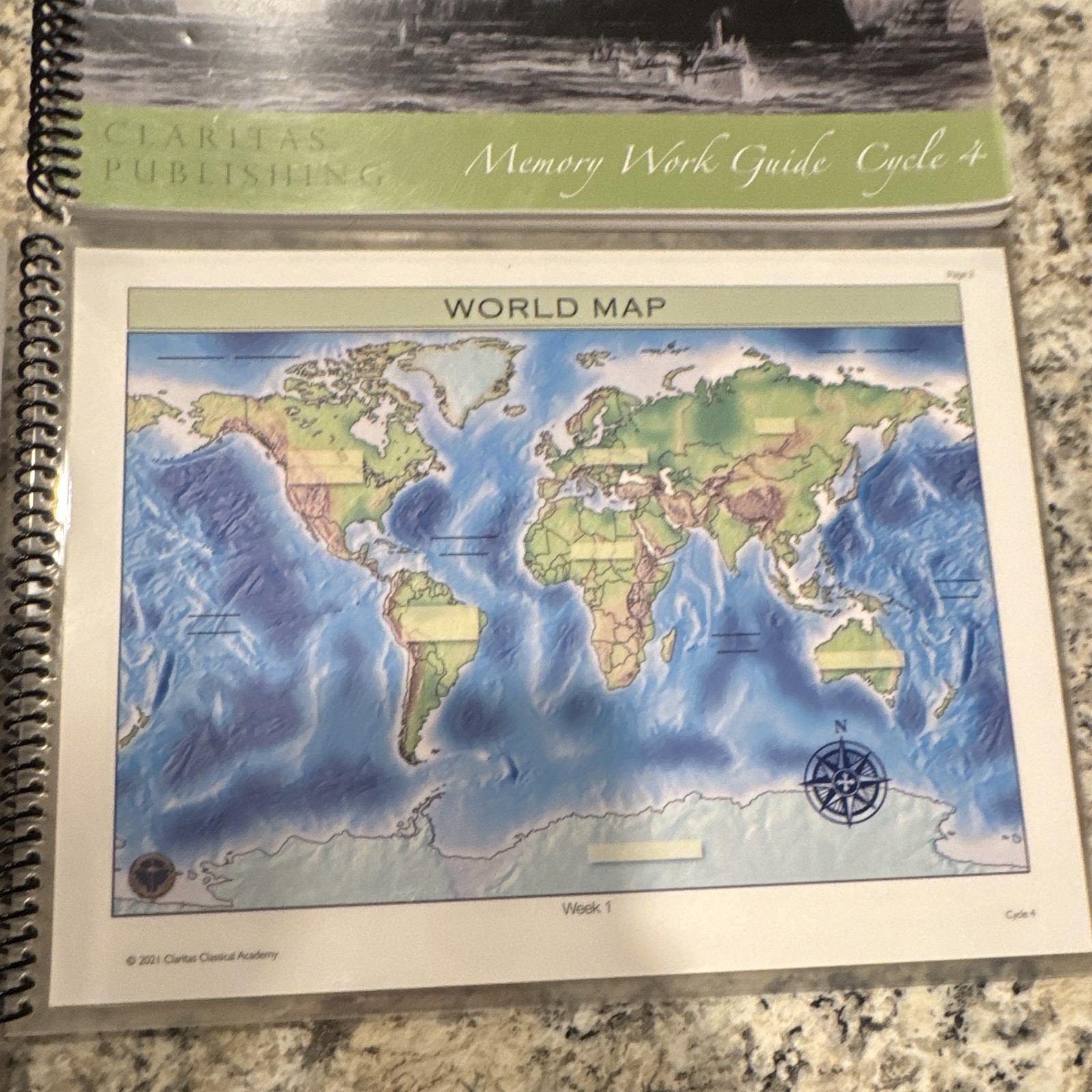 Claritas Publishing Memory Work Guide Cycle 4 Ring/Wire Bound and Map Booklet 4