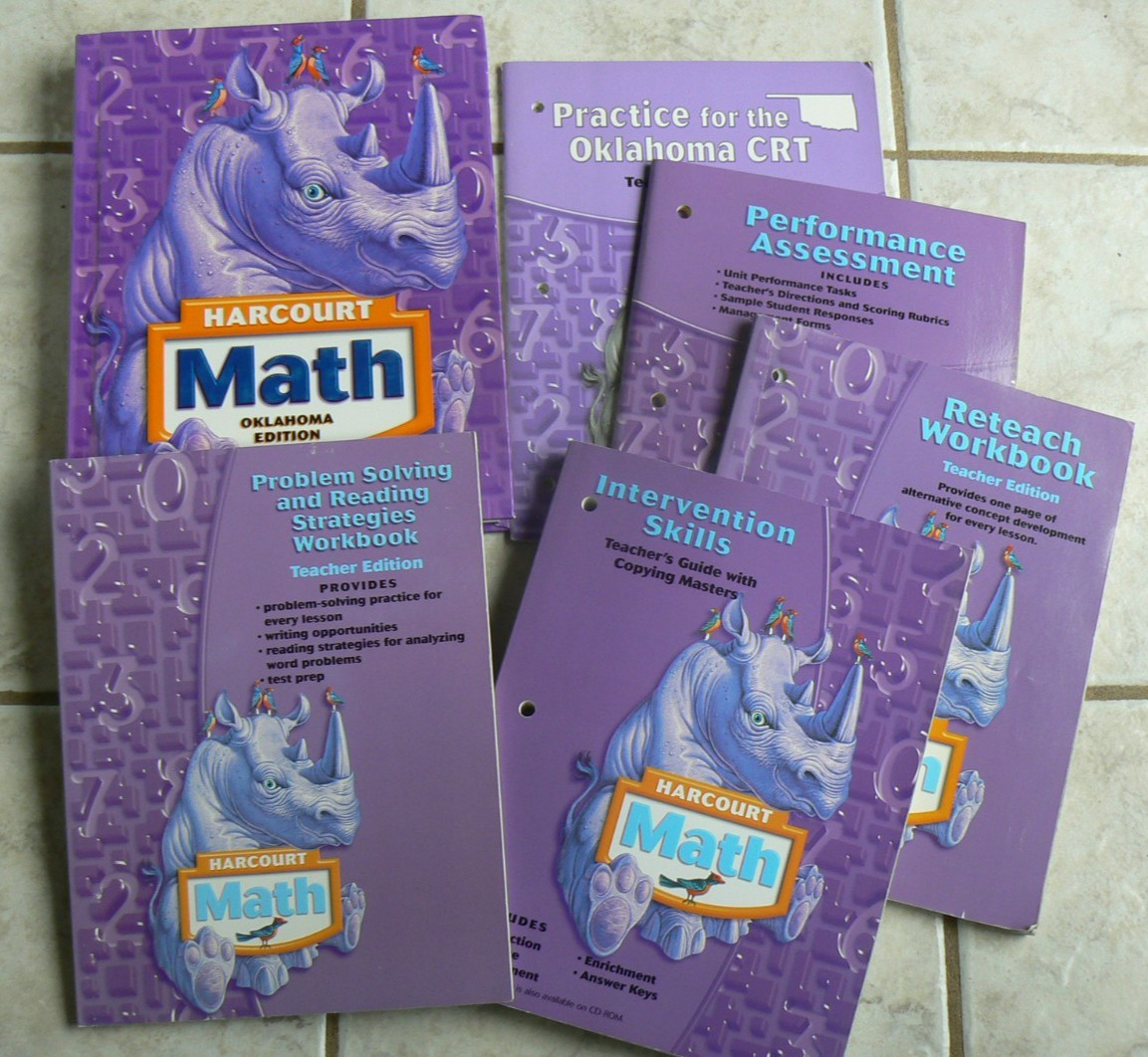 Harcourt MATH LOT gr.4/4th,Text&5 LN workbooks,challenge,intervention,story prob