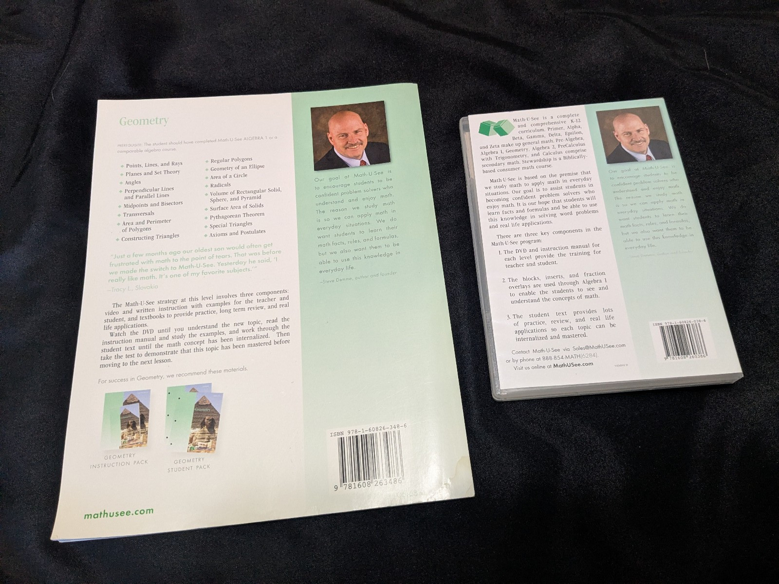 Math U See Geometry Test Book + DVD Set