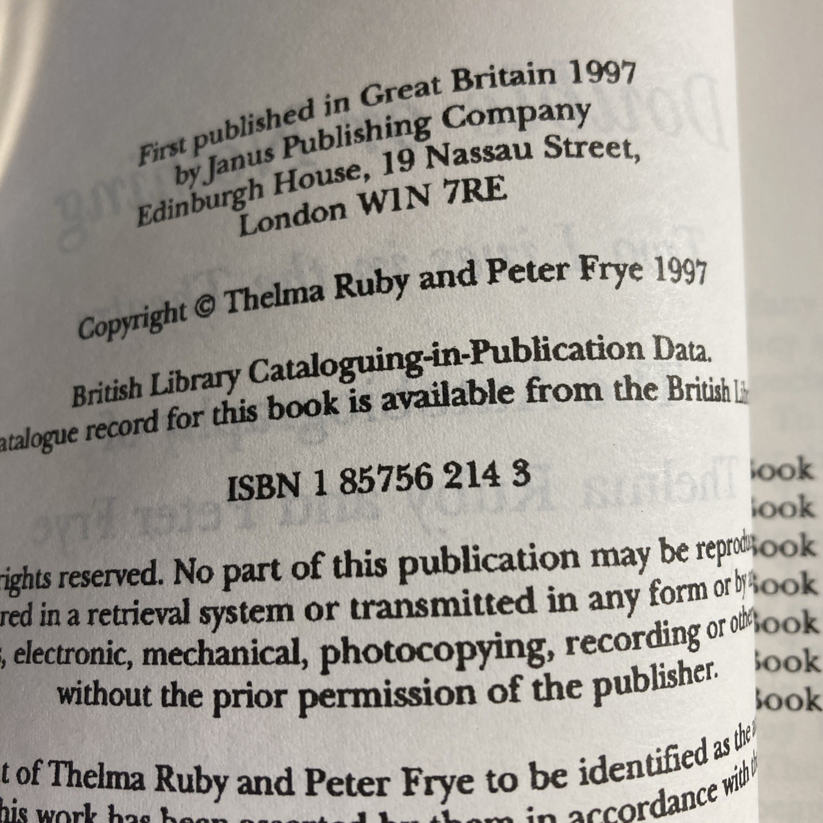 Double Or Nothing,signed By Thelma Ruby,1997,TPB