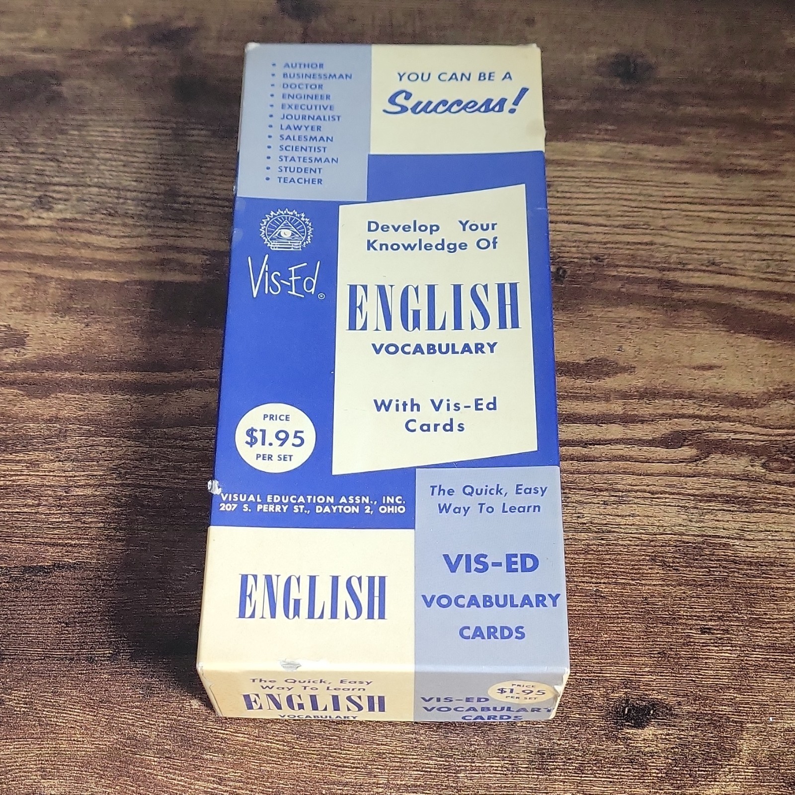 The Visual Education Association Vis-Ed English Vocabulary Cards Flashcards