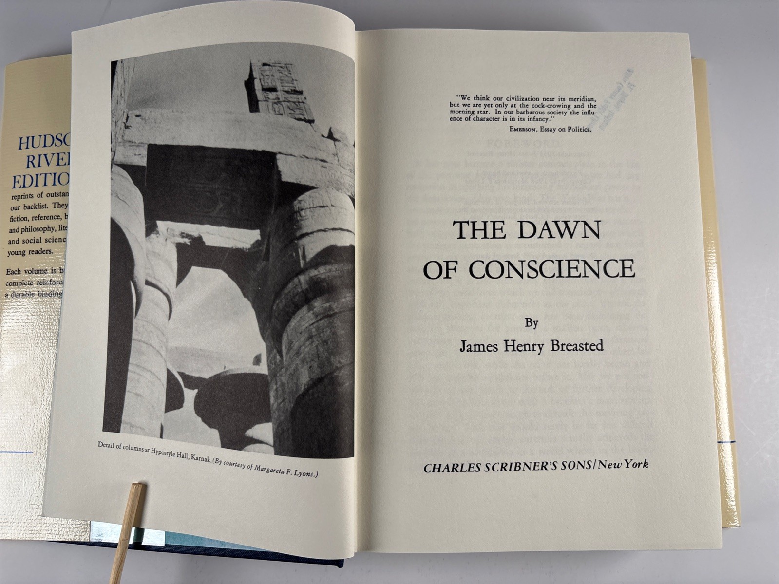 The Dawn of Conscience 1968 James Henry Breasted HC DJ Hudson River Editions