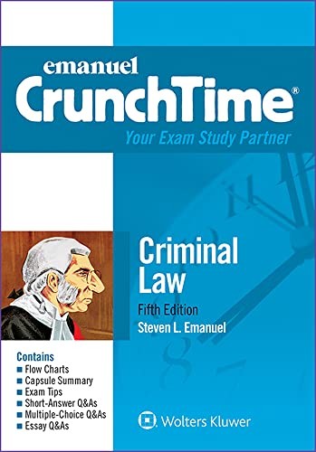 CrunchTime: Criminal Law – Paperback By Emanuel, Steven L. – GOOD
