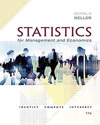 Statistics for Management and – Hardcover, by Keller Gerald – Very Good j