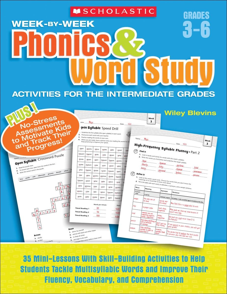 Scholastic Week By Week Phonics and Word Study for the Intermediate Grades, …