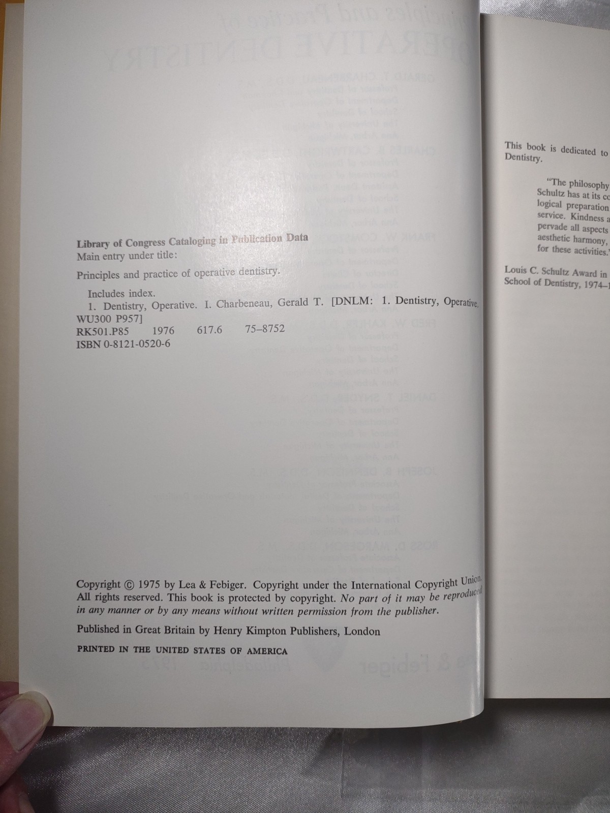 Principles And Practice Of OPERATIVE DENTISTRY | Hardcover – 1975