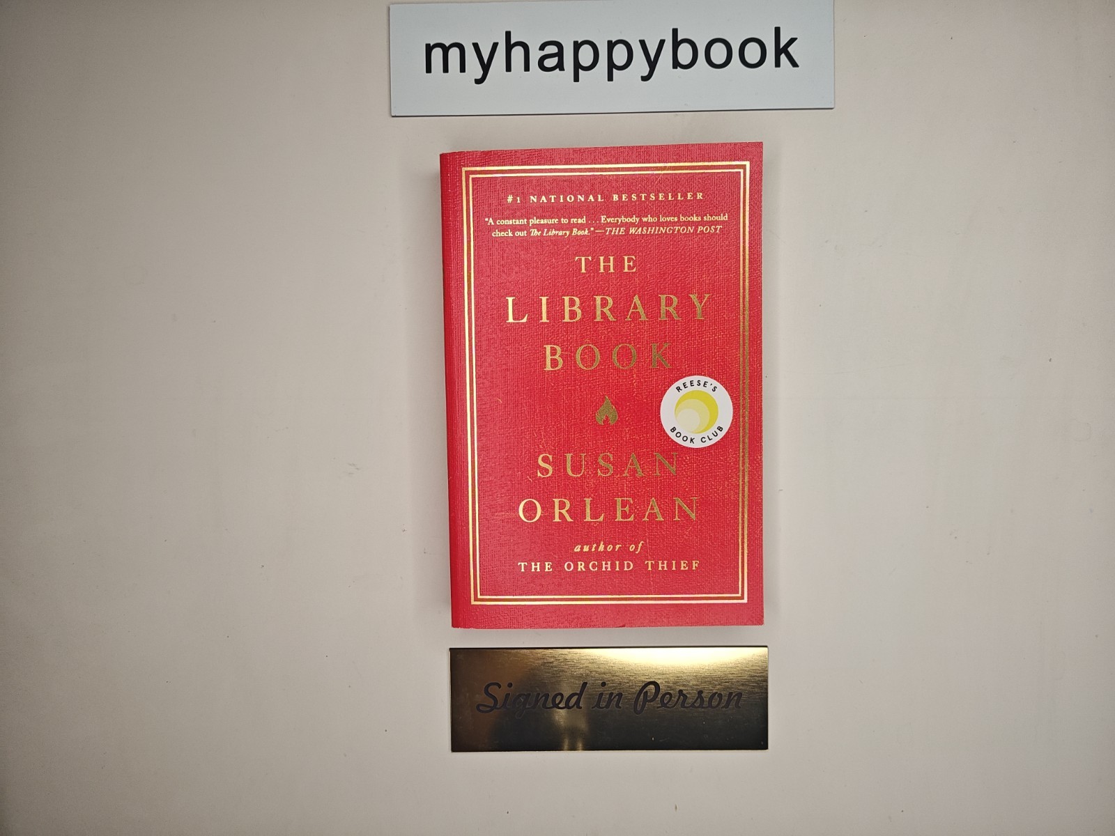 SIGNED Library Book by Susan Orlean, autographed, new, Reese’s Book Club