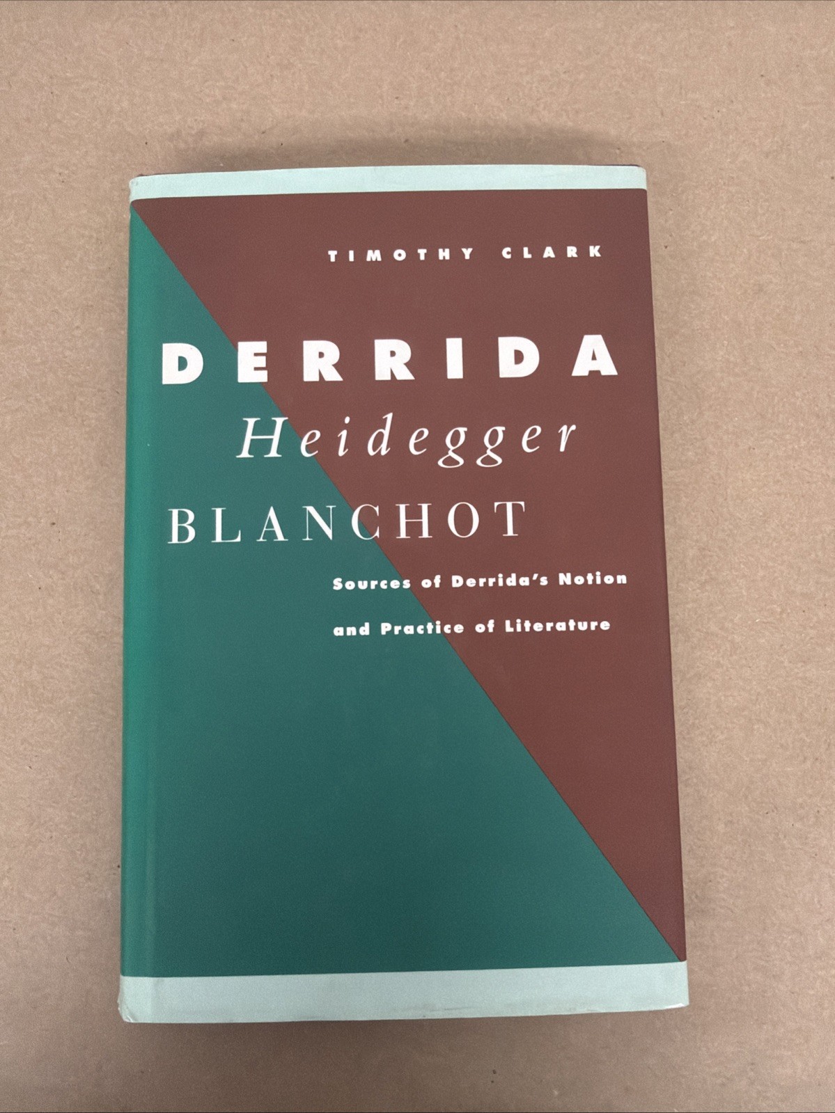 DERRIDA, HEIDEGGER, BLANCHOT: SOURCES OF DERRIDA’S NOTION By Timothy Clark
