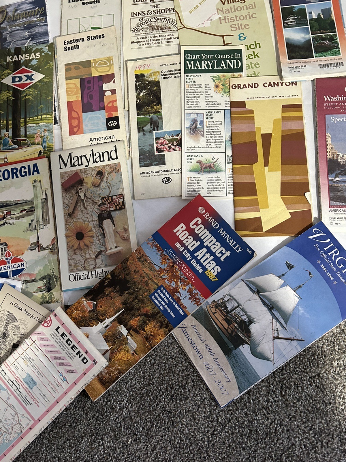 Nice Lot Of Mixed STREET MAPS Europe, Germany, Georgia, Southern States, Etc.