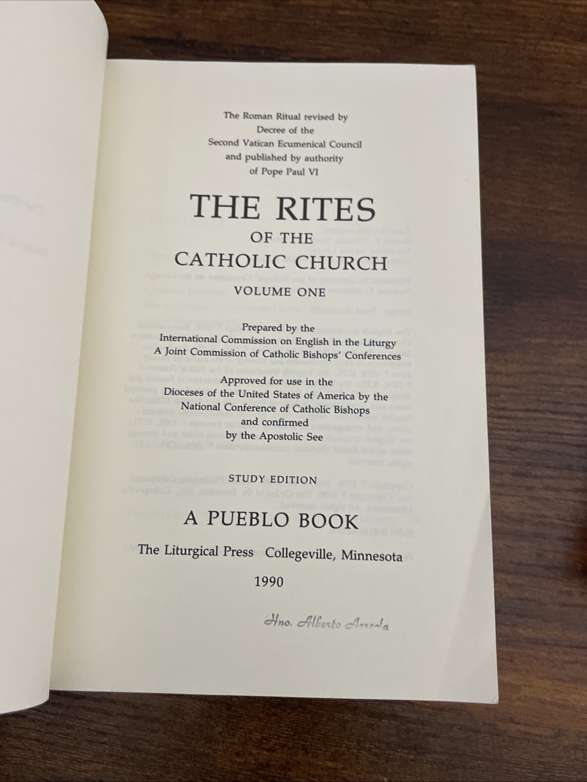 The Rites of the Catholic Church Volumes 1 & 2 Set 1990-1991 Paperback